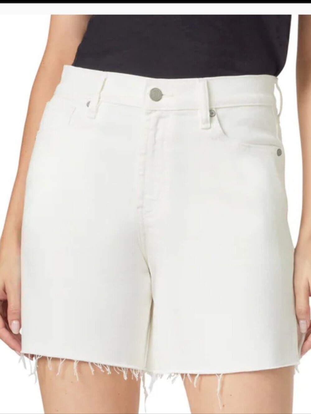 Habitual Skylar Raw Hem White  High-Rise Denim Shorts Size 30/10